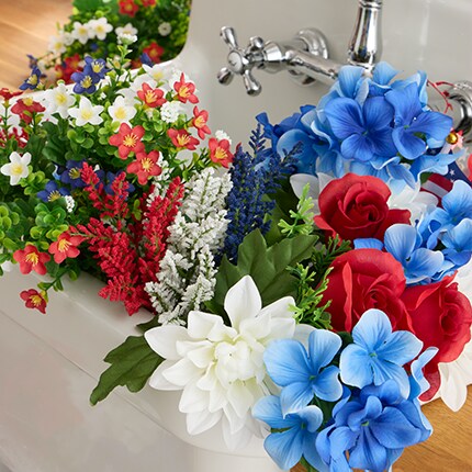 Red, White & Blue Floral