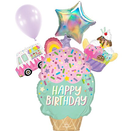 ice cream sprinkles shaped helium filled balloon
