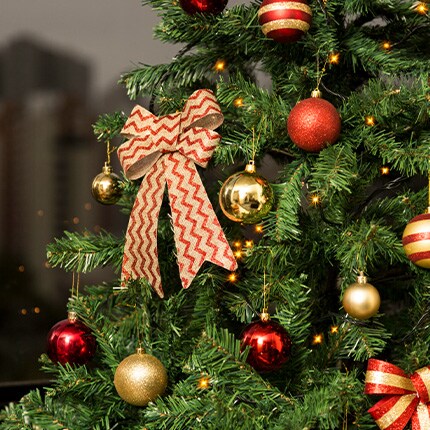 ornaments on a Christmas tree