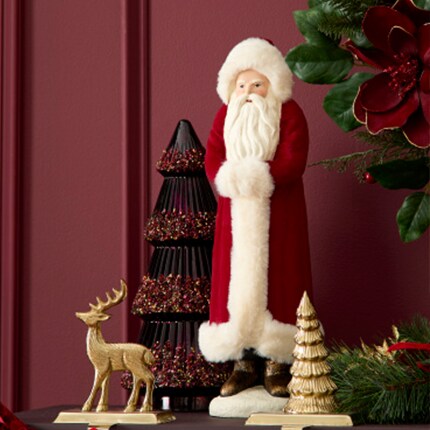 Christmas Santa and reindeer tabletop decor