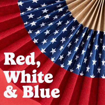 red white and blue bunting