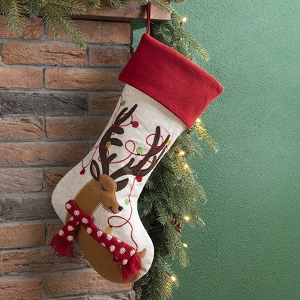 Christmas Reindeer Stocking