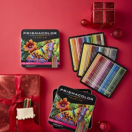 Drawing Set on red background