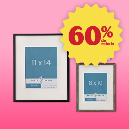 Frames on pink background
