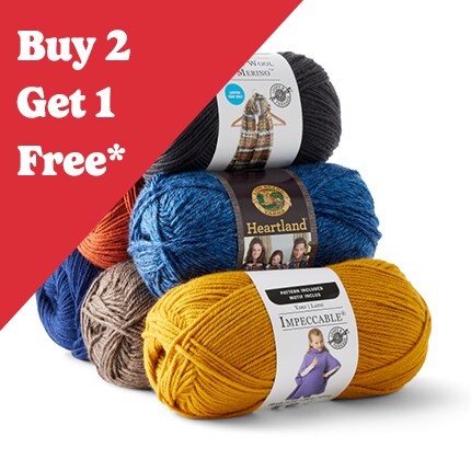 pastel skeins of yarn in assorted colors