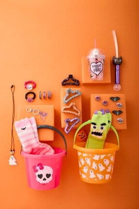 halloween buckets with kids toys  