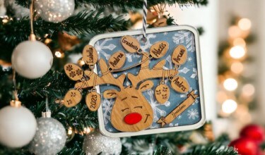 makerplace customized Christmas reindeer ornament 