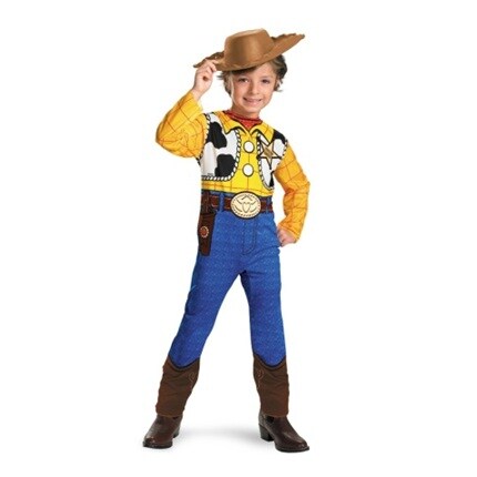 boy in cowboy woody toy story costume