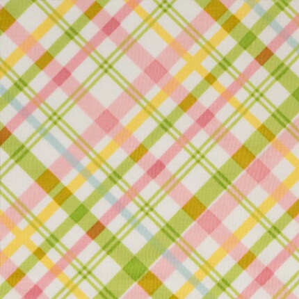 pink, yellow and light green plaid 