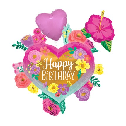 Floral themed helium balloons