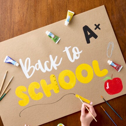 Back to school homemade sign