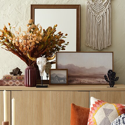 Santa Fe Fall Decor Collection: Pillows, Floral and Tabletop decor warm and earthy western vibes