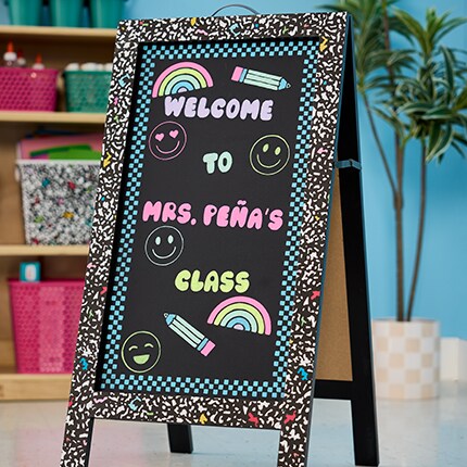 Chalkboard welcome sign