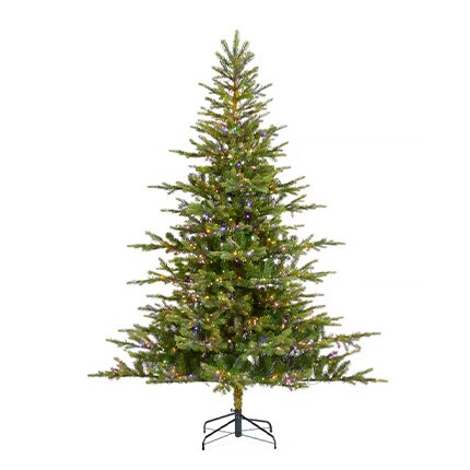 faux Christmas tree with colorful lights