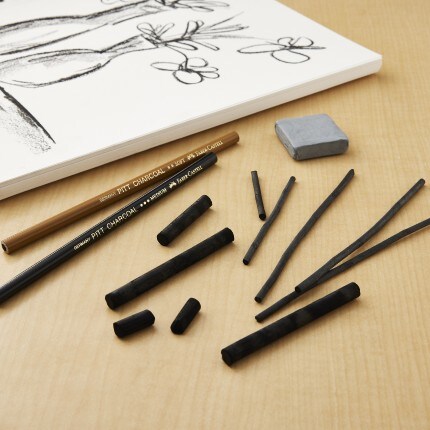 black and white charcoal