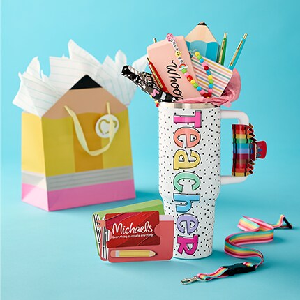 Collected gifts for teachers. 