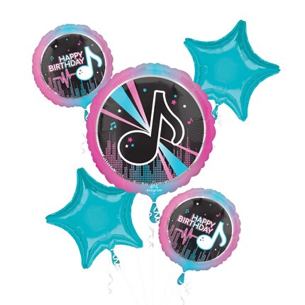 80s party themed helium balloons