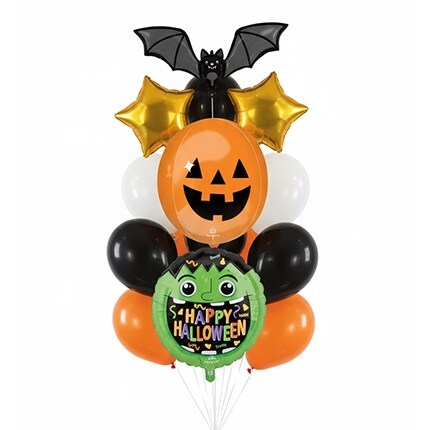 Halloween themed inflated balloons