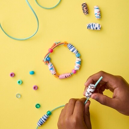 Image of the paper bead bracelet project