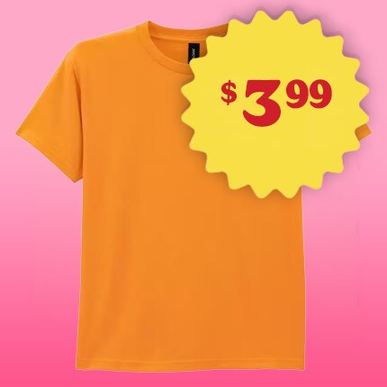 Orange gildan t-shirt