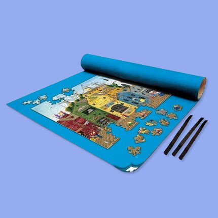 Puzzle on a puzzle mat
