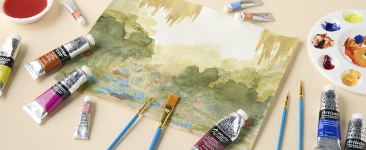 Winsor Newton paints and painting