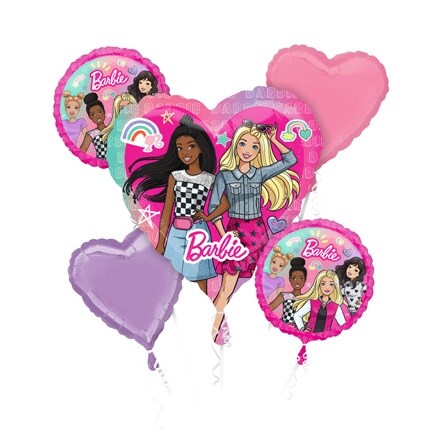Barbie themed helium balloons