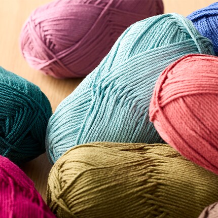 assorted yarn skeins