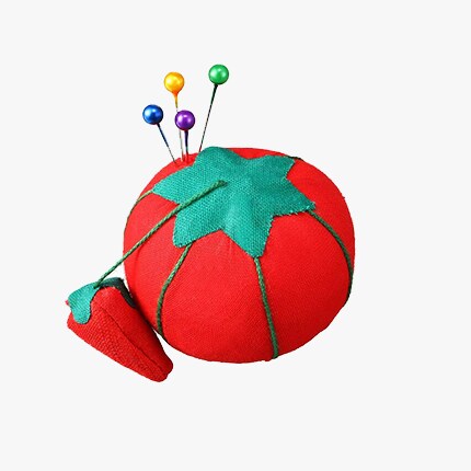 red tomato pin cushion
