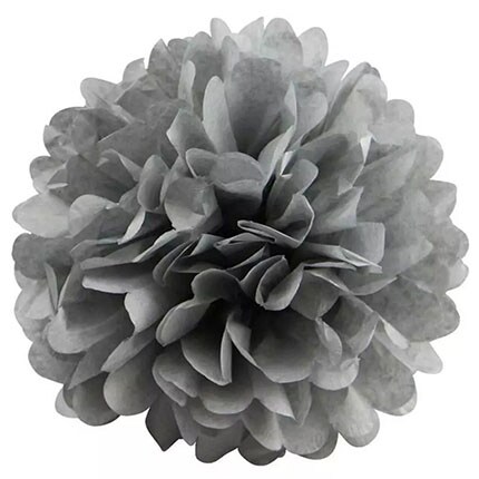 Silver Pom Pom party decoration