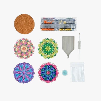 diamond art coaster kit supplies 
