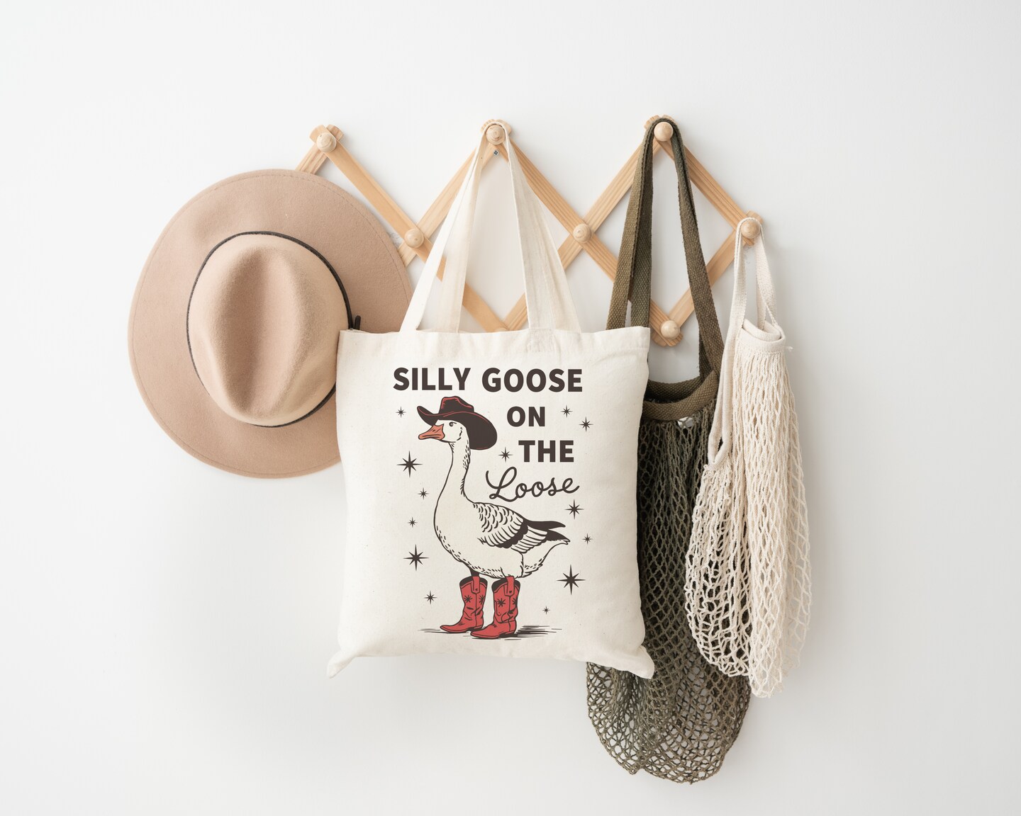 silly goose tote bag