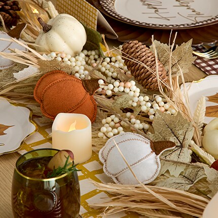 Tabletop decorations Fall inspired