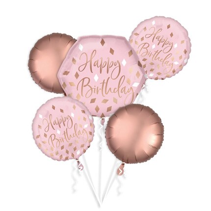 blush themed balloons
