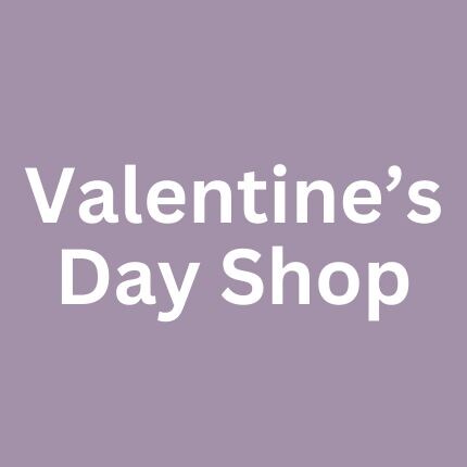 MakerPlace by Michaels Text reading “Valentine’s Day Shop” in bold white letters is centered on a soft purple background, creating a calm and inviting atmosphere.