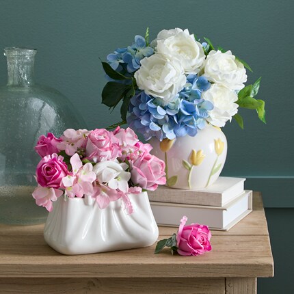 vase with flowers on a table