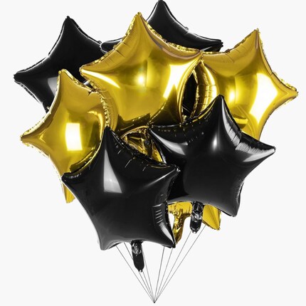 New years eve gold and black balloons