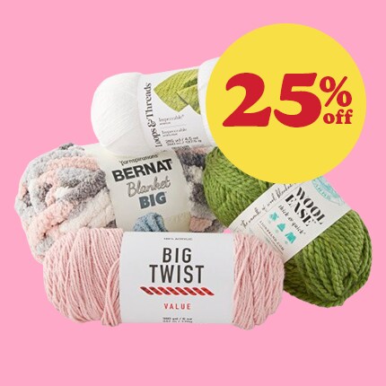 Yarn on pink background
