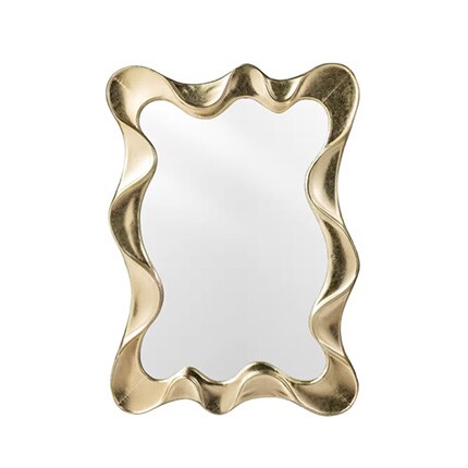 gold wavy mirror