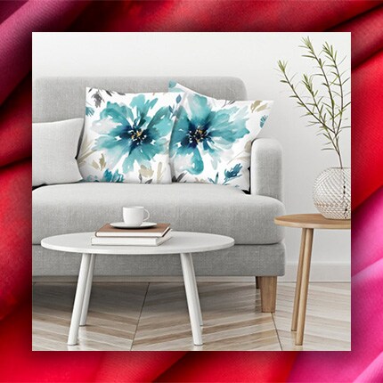 Couch with pillows upholstery fabric 
