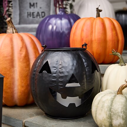 Orange, white and black decorative Pumpkin