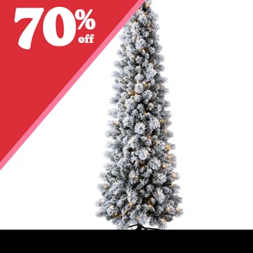 A Christmas tree with lights