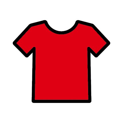 black line icon of t-shirt