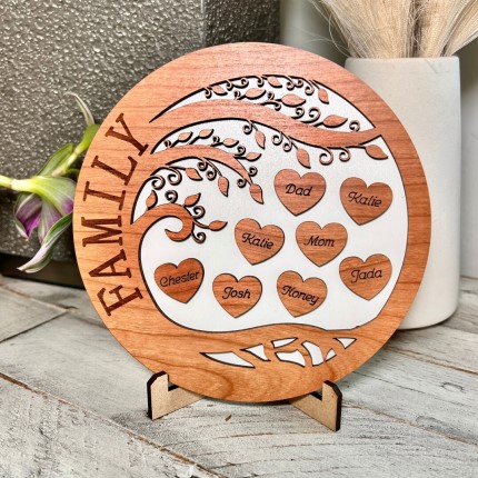 MakerPlace Personalized Family Life Tree, Family Sign