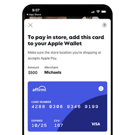 Add your virtual card to your digital wallet, tap to pay at checkout & complete your shopping trip.