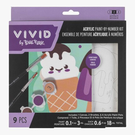 Brea Reese Ice Cream acrylic paint by number kit