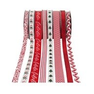 Red & White multi pack Christmas Ribbon