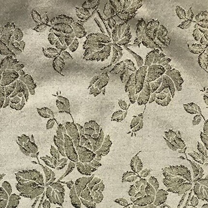 gold-toned floral brocade fabric