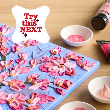 Watercolor Painting on a table with a paint set