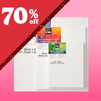Canvas on pink background 70% off